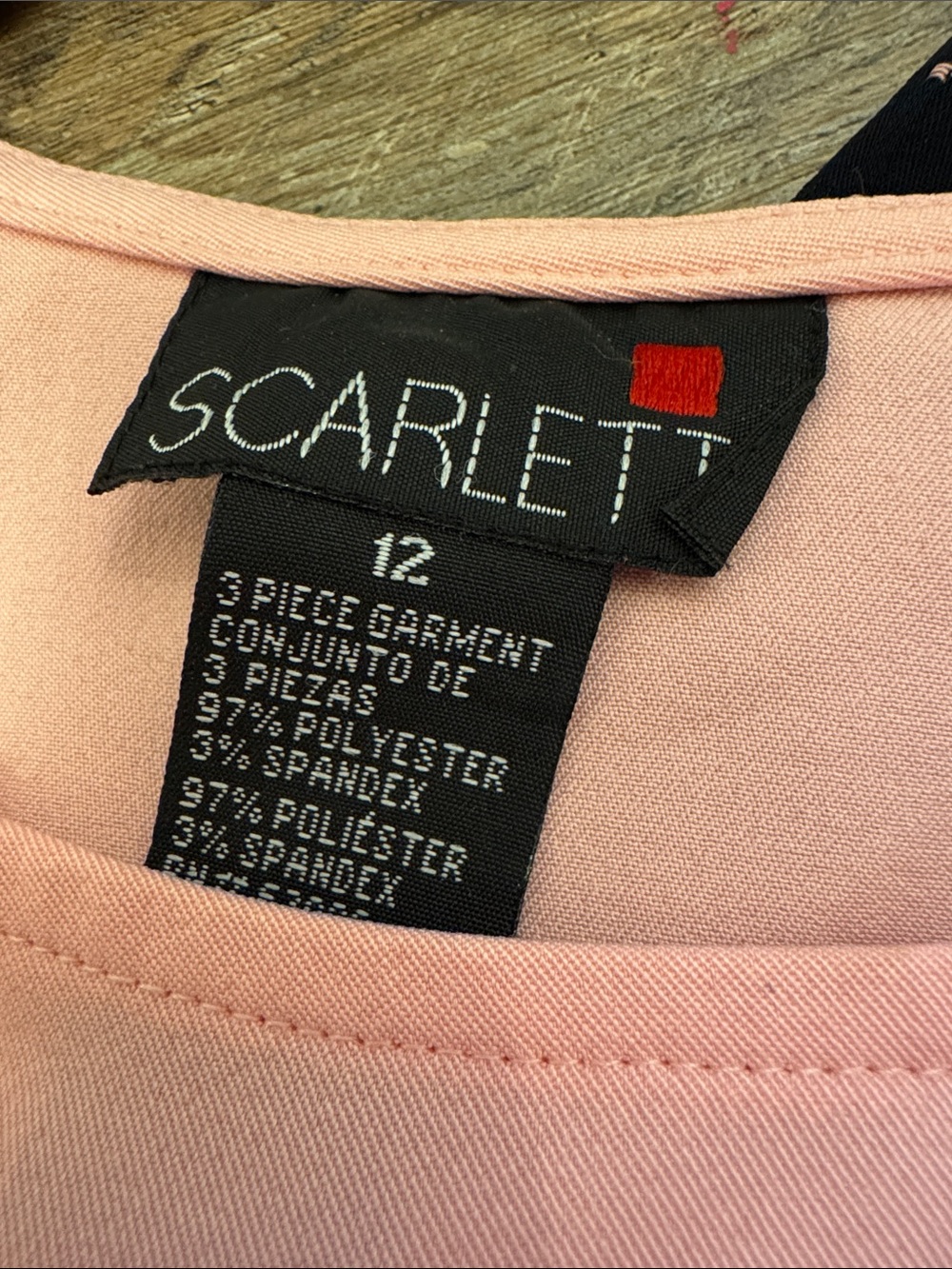 Scarlett Navy Pindot Blazer & Skirt with Pink Tank - Picture 2 of 2